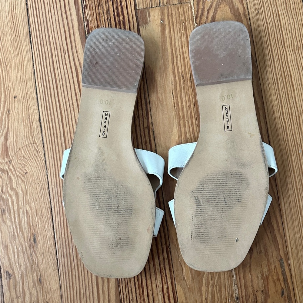 Steven Madden White Slide Sandals for Women - Picture 2 of 8
